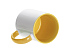 Кружка для сублимации, 330 мл, d=82 мм, стандарт А, белая, желтая внутри, желтая ручка - Фото 2
