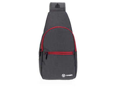 Рюкзак с одним плечевым ремнем (Бордовый, черный)