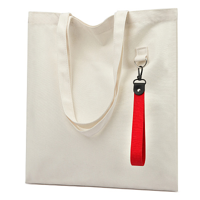 Сумка для покупок LUMISSA 325 г/м² с ремувкой, натуральный/красный (Бежевый/красный)