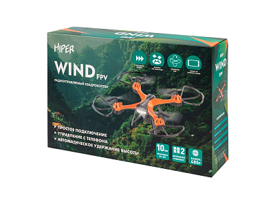 Радиоуправляемый квадрокоптер WIND FPV