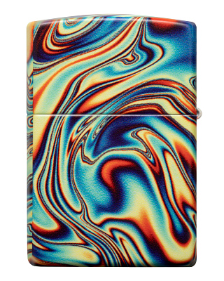 Зажигалка ZIPPO Swirl с покрытием Glow In The Dark Green, латунь/сталь, разноцветная, 38x13x57 мм
