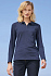 Рубашка поло женская с длинным рукавом Perfect LSL Women, темно-синяя - Фото 4