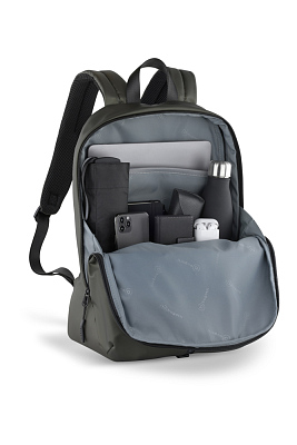 Рюкзак BUGATTI Blanc 15'', оливковый, тарпаулин/полиэстер, 32х15,5х45 см