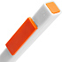 Ручка шариковая Swiper SQ, белая с оранжевым - Фото 4