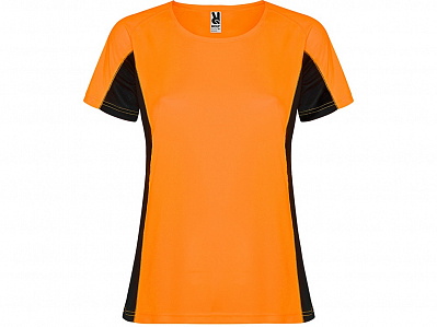 Спортивная футболка Shanghai женская (Неоновый оранжевый/черный)