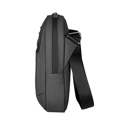 Сумка через плечо VICTORINOX Architecture Urban2 Crossbody Bag,серый, полиэстер/кожа, 9x22x28 см, 6 л