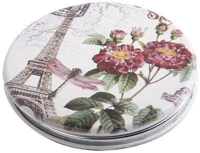 Зеркало Dewal Beauty серия "Парижская мода" карманное круглое, d6см
