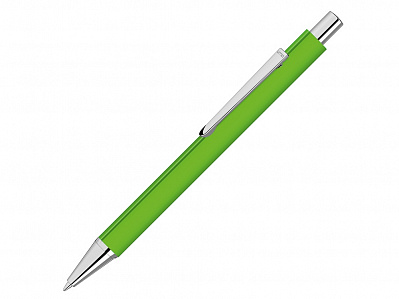 Ручка шариковая металлическая Pyra soft-touch с зеркальной гравировкой (Зеленое яблоко)