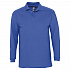 Рубашка поло мужская с длинным рукавом Winter II 210 ярко-синяя - Фото 1