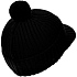 Вязаная шапка с козырьком Peaky, черная - Фото 3