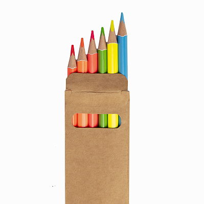 Набор цветных карандашей NEON, 6 цветов (Бежевый)