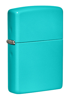 Зажигалка ZIPPO Classic с покрытием Flat Turquoise, латунь/сталь, бирюзовая, глянцевая, 38x13x57 мм (Синий)