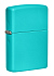 Зажигалка ZIPPO Classic с покрытием Flat Turquoise, латунь/сталь, бирюзовая, глянцевая, 38x13x57 мм - Фото 1