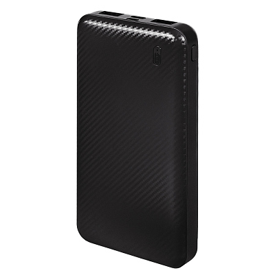 Универсальный аккумулятор Rib 10 (10000 мАч), черный, 13,5х6.8х1,5 см (Чёрный)