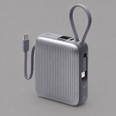 Внешний АКБ NRG Turbo Cable 10000 mAh, 22,5Вт (Графит)