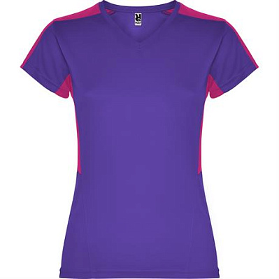 Спортивная футболка SUZUKA женская, ЛИЛОВЫЙ/ТЕМНО-РОЗОВЫЙ M (Лиловый/Темно-Розовый)