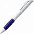 Ручка шариковая Grip, белая (молочная) с синим - Фото 2