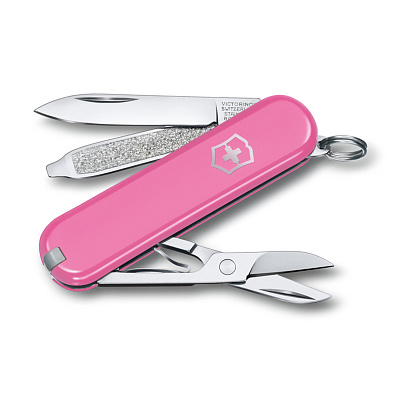 Нож-брелок VICTORINOX Classic SD Colors "Cherry Blossom", 58 мм, 7 функций  (Розовый)