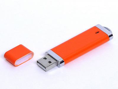 USB 3.0- флешка промо на 128 Гб прямоугольной классической формы (Оранжевый)