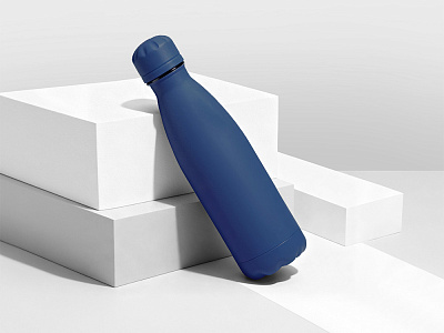 Вакуумная термобутылка Vacuum bottle C1, soft touch, 500 мл (Тёмно-синий)