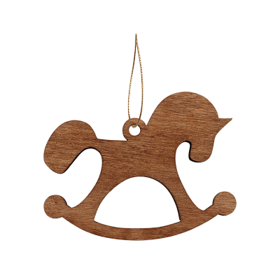 Ёлочная игрушка Лошадка (белый)