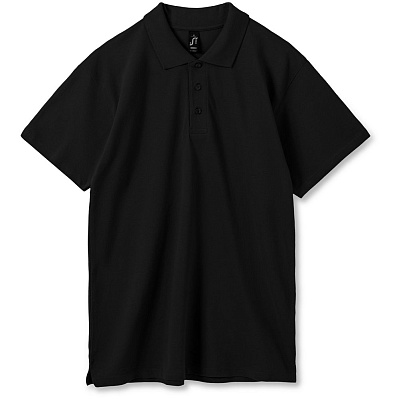 Рубашка поло мужская Summer 170, черная (Черный)
