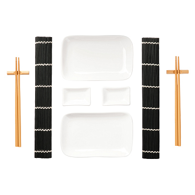 Набор для сервировки суши Токио (Tokyo) (10 предметов), черный