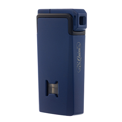Зажигалка S.Quire газовая, два вида пламени, турбо, для трубок, темно-синяя
