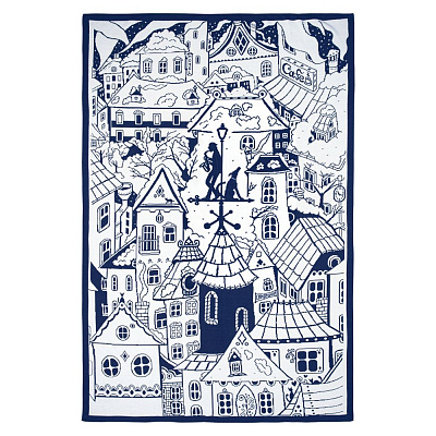 Плед на заказ Tricksy Net, 2 цвета, М, полушерсть