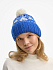 Шапка Holidale, синяя с молочным - Фото 4