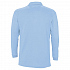Рубашка поло мужская с длинным рукавом Winter II 210 голубая - Фото 2