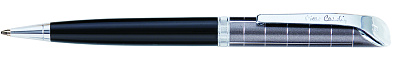 Ручка шариковая Pierre Cardin GAMME. Цвет - черный и серый. Упаковка Е или Е-1. (Черный)