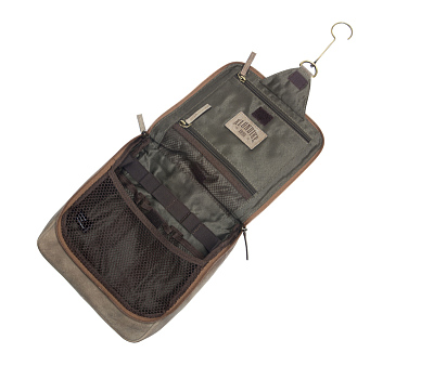 Несессер KLONDIKE «Blake», винтажная кожа в коричневом цвете, 22 х 28 х 7,5 см