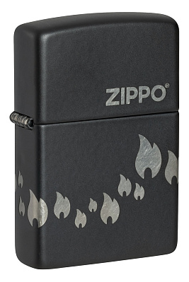 Зажигалка ZIPPO Classic с покрытием Black Matte, латунь/сталь, черная, матовая, 38x13x57 мм (Черный)