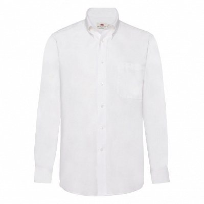 Рубашка мужская LONG SLEEVE OXFORD SHIRT 130 (Белый)