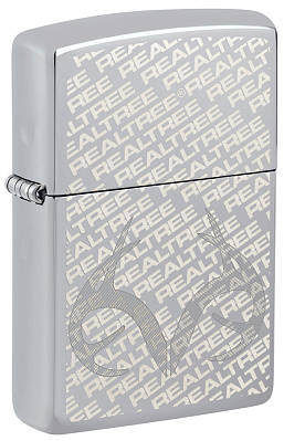 Зажигалка ZIPPO Reatree® с покрытием High Polish Chrome, латунь/сталь, серебристая, 38x13x57 мм (Серебристый)
