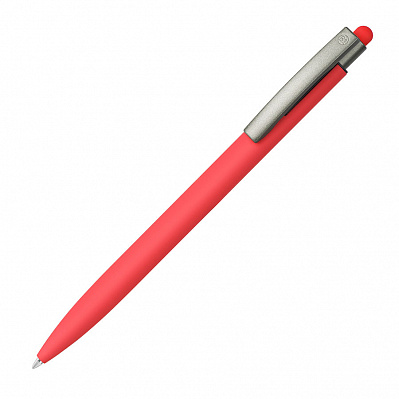 ELLE SOFT, ручка шариковая , металл, синие чернила (Красный)
