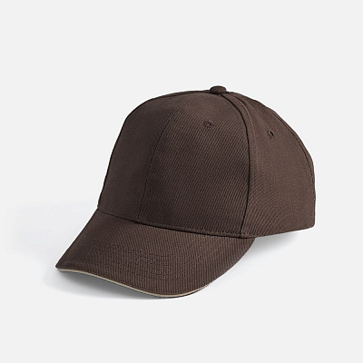 Бейсболка Buffalo, темно-синяя с белым (Бежевый)