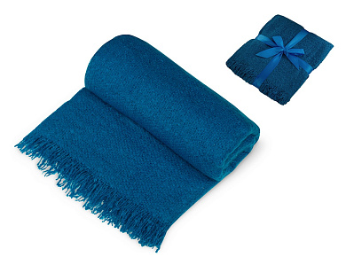 Плед акриловый Mohair (Синий)