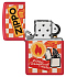 Зажигалка ZIPPO Retro Design с покрытием Red Matte, латунь/сталь, красная, матовая, 38x13x57 мм - Фото 4