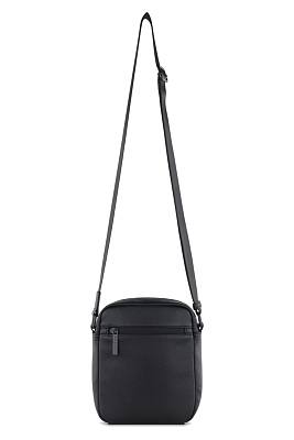 Сумка наплечная мужская BUGATTI Rico, черный, полиуретан, 19 x 7 x 21 см