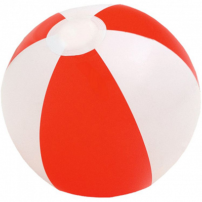 Надувной пляжный мяч Cruise  с белым (Красный)