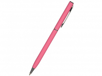 Ручка металлическая шариковая Palermo, софт-тач (Коралловый/серебристый)
