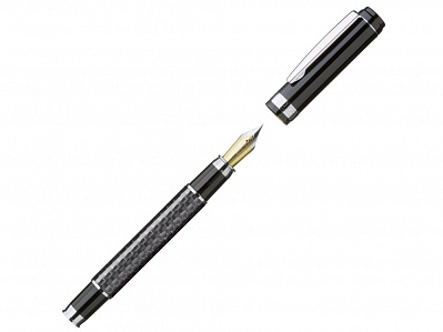 Ручка металлическая перьевая CARBON F (Черный)