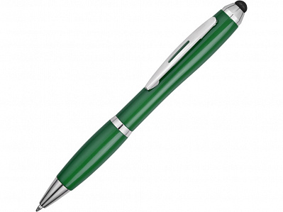 Ручка-стилус шариковая Nash (Зеленый/серебристый/черный)