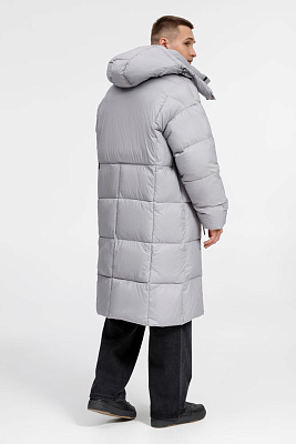 Пуховик унисекс Kapsula, серый