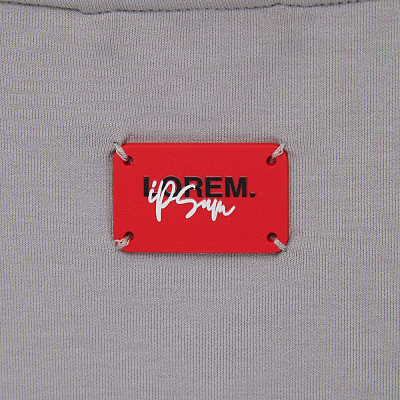 Лейбл из ПВХ Kreta, S, красный