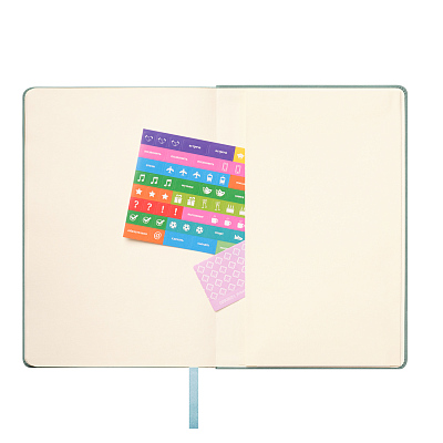 Ежедневник Стелла (Stella) недатированный с магнитом на обложке, бирюзовый