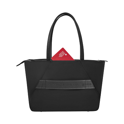 Сумка VICTORINOX Victoria Signature Tote, черная, нейлон/кожа, 51x15x30 см, 19 л