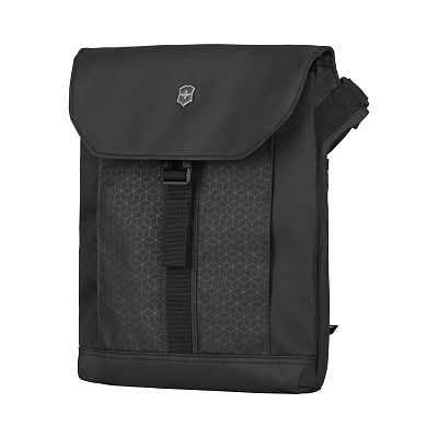 Сумка наплечная VICTORINOX Altmont Original Flapover Digital Bag, чёрная, нейлон, 26x10x30 см, 7 л